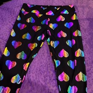 Rainbow heart leggings
